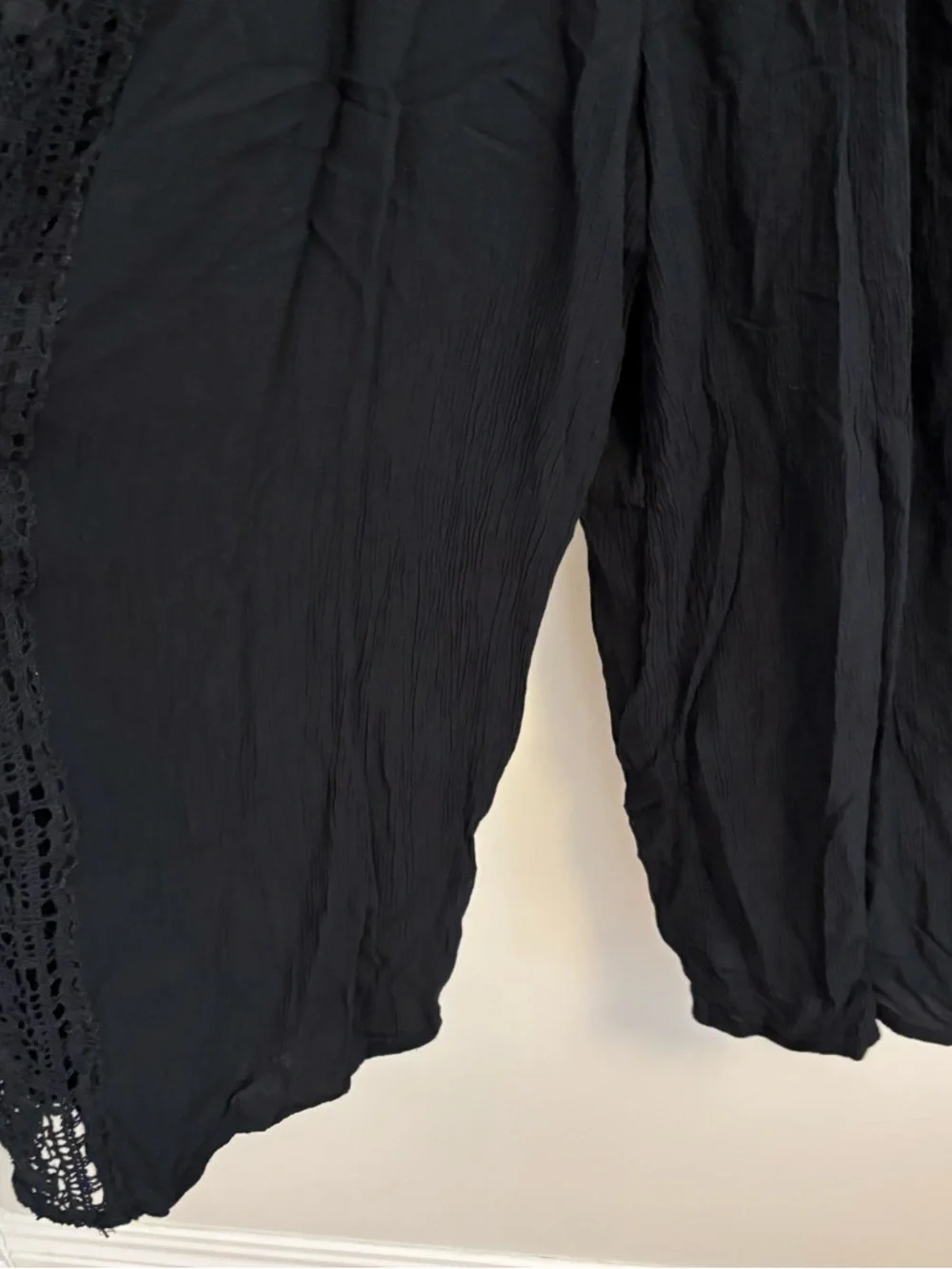 American Eagle Outfitters Black Lace-Front Jumpsuit - Picture 4 of 7